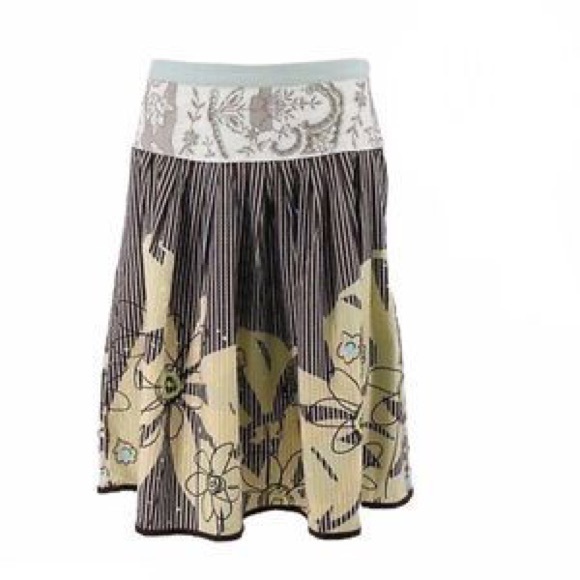 CAbi Dresses & Skirts - CAbi  Brown/ Yellow/ Multi 917 Treasure Skirt 8